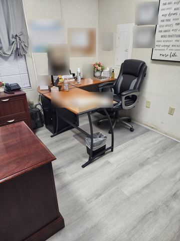 The office's new flooring, photo 1